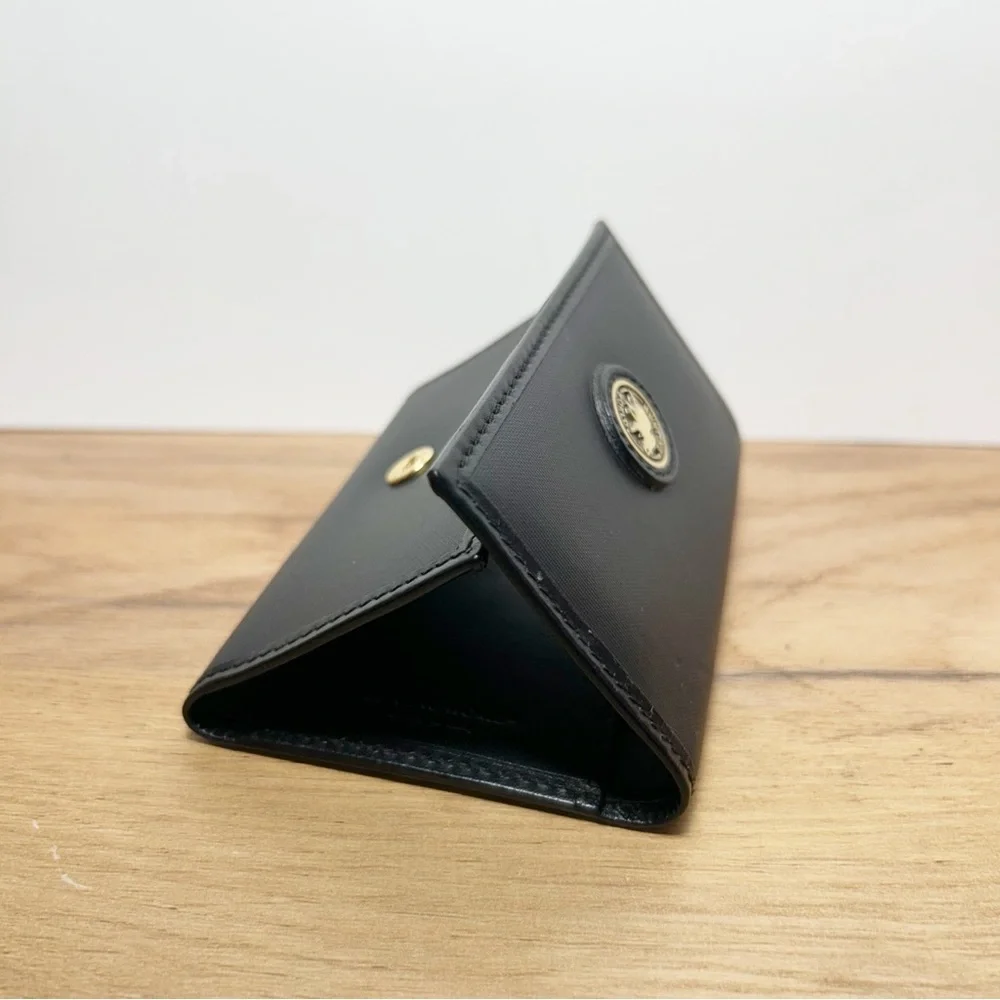 Hunting World Tri-fold Key Case Holder, Durable Small Black Nylon Wallet, EUC